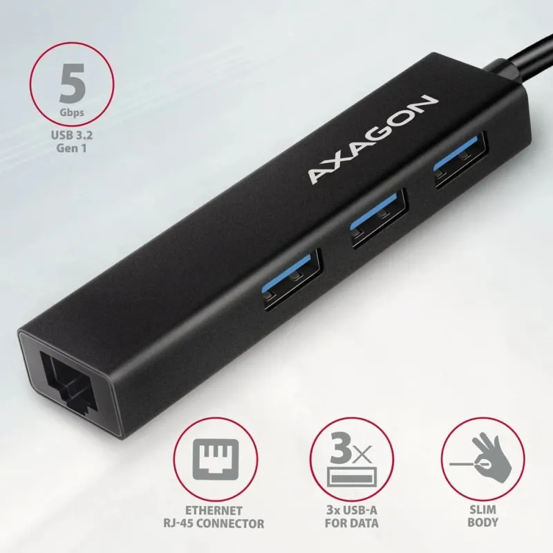 I-o hub usb-c 4port glan-0.2m hmc-gl3a axagon