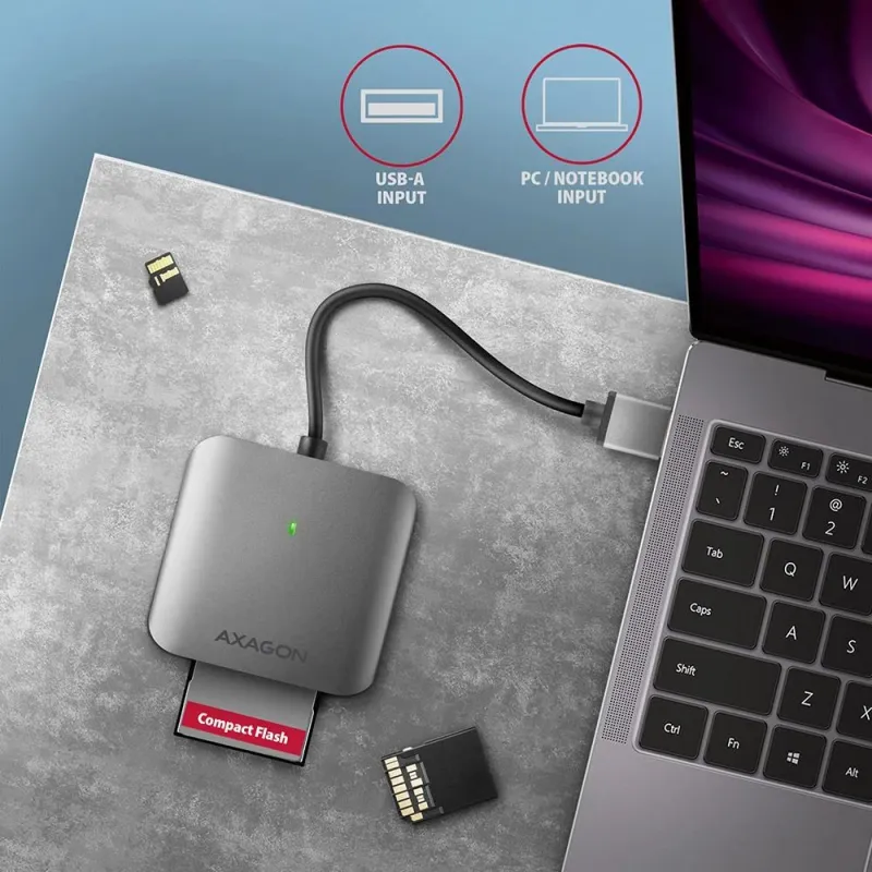 Memory reader usb3.2 3-slot-sd-microsd-cf cre-s3 axagon