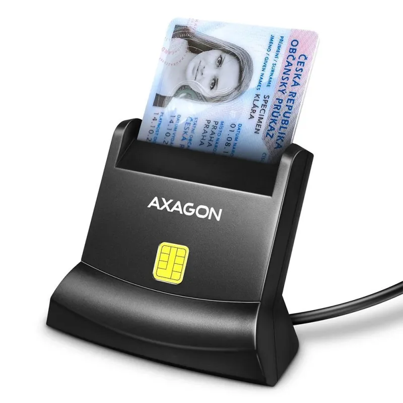 Card reader stand smartcard-id-usb2.0 1.3m cre-sm4n axagon