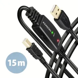Cable usb2.0 a-m-b-m active-15m adr-215b axagon