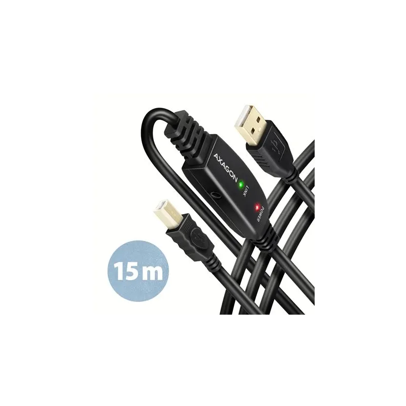 Cable usb2.0 a-m-b-m active-15m adr-215b axagon