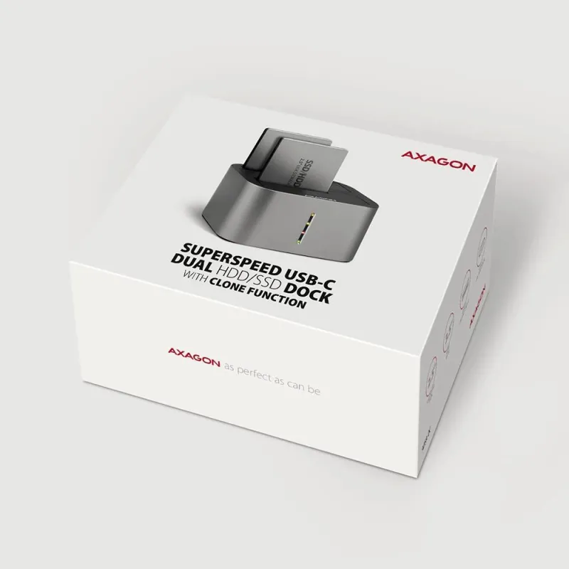 Ssd acc dock station usb-c-2.5-3.5 sata adsa-dc axagon