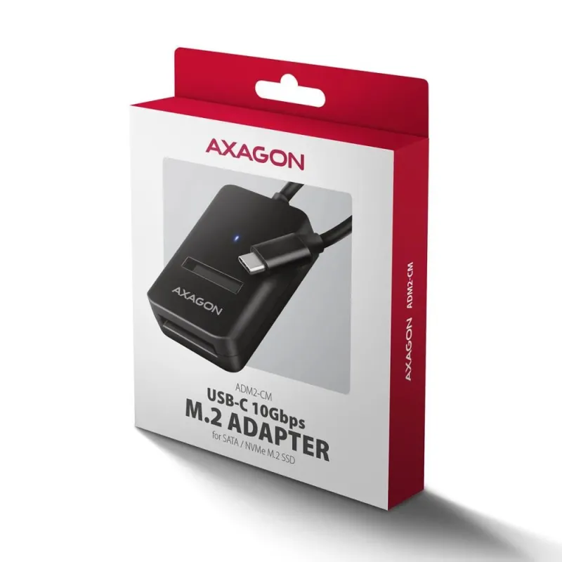 Ssd acc adapter usb-c-m.2-10gbps 0.1m adm2-cm axagon