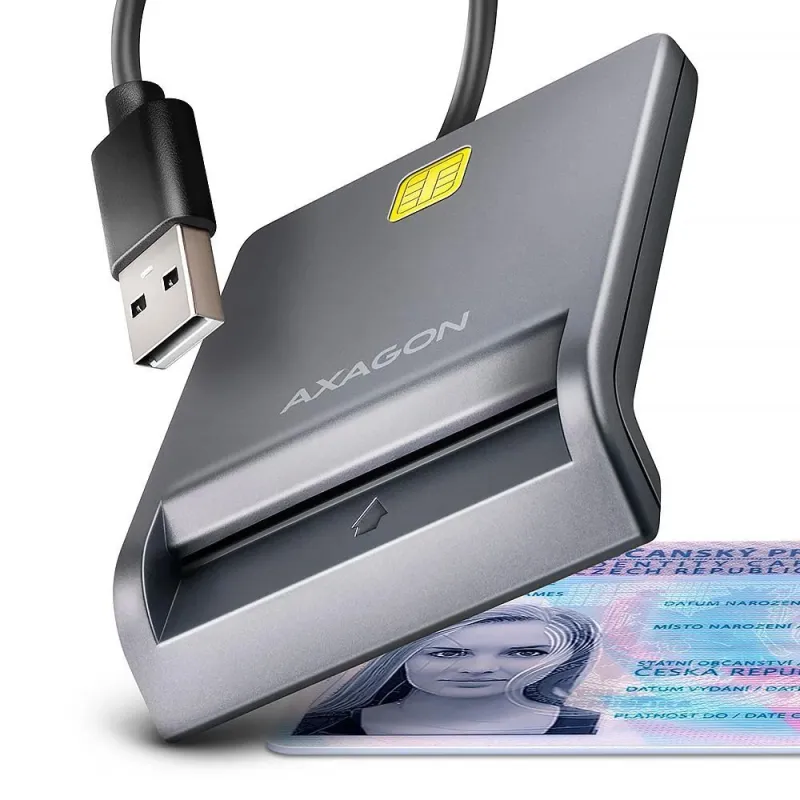 Card reader flat smartcard-id-usb2.0 1.3m cre-sm3t axagon