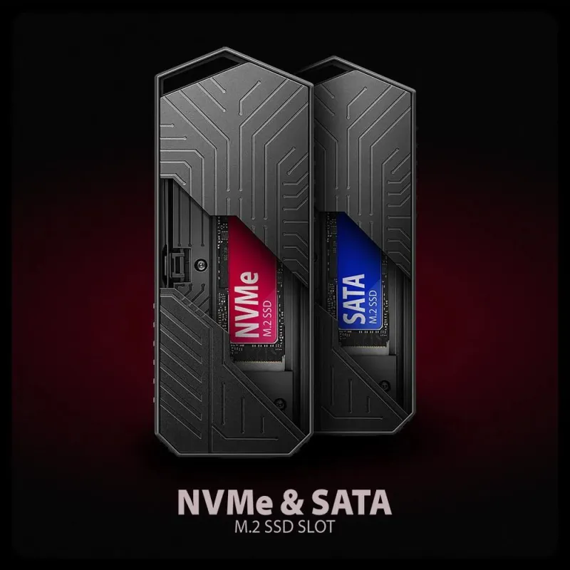 Ssd acc enclosure m.2 nvme-sata usb-c eem2-gam axagon