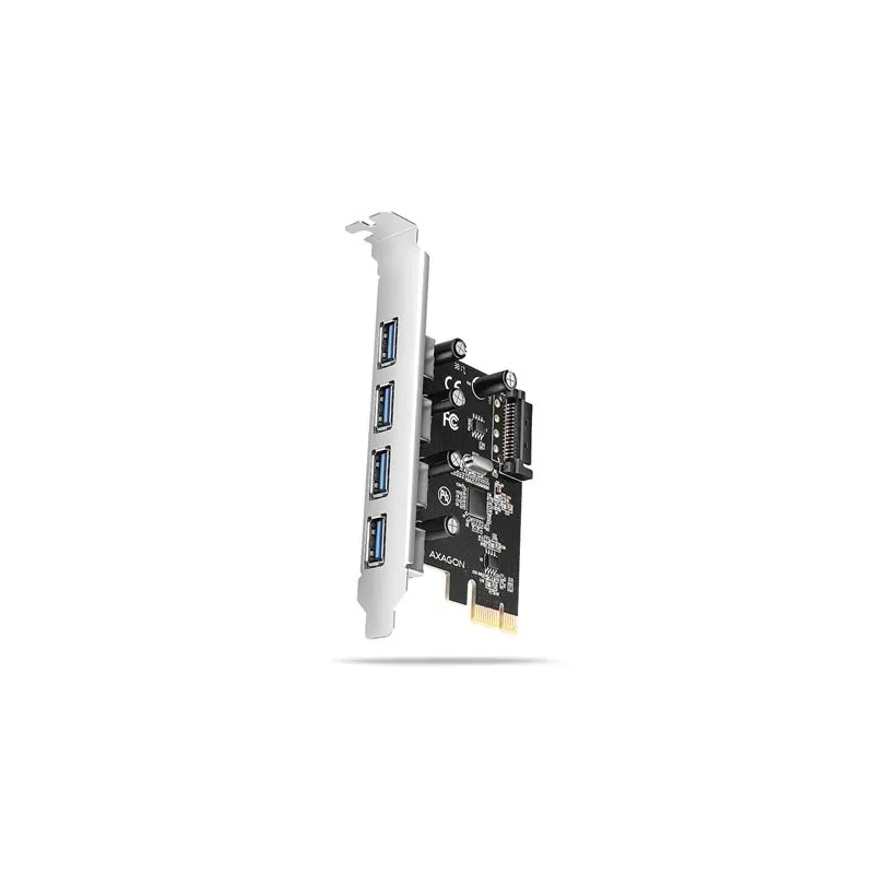 AXAGON PCI-Express card with four external USB-A 5Gbps ports - PCEU-430RS