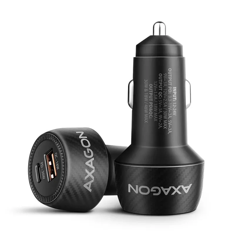 Mobile charger car usb 2port-48w pwc-pq48 axagon