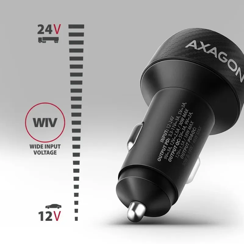 Mobile charger car usb 2port-48w pwc-pq48 axagon