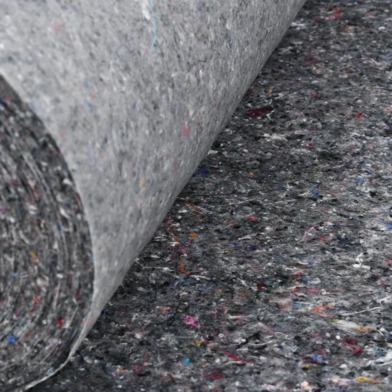 vidaXL grīdas pārklājs, 50 m, 280 g-m², neslīdošs, pelēks