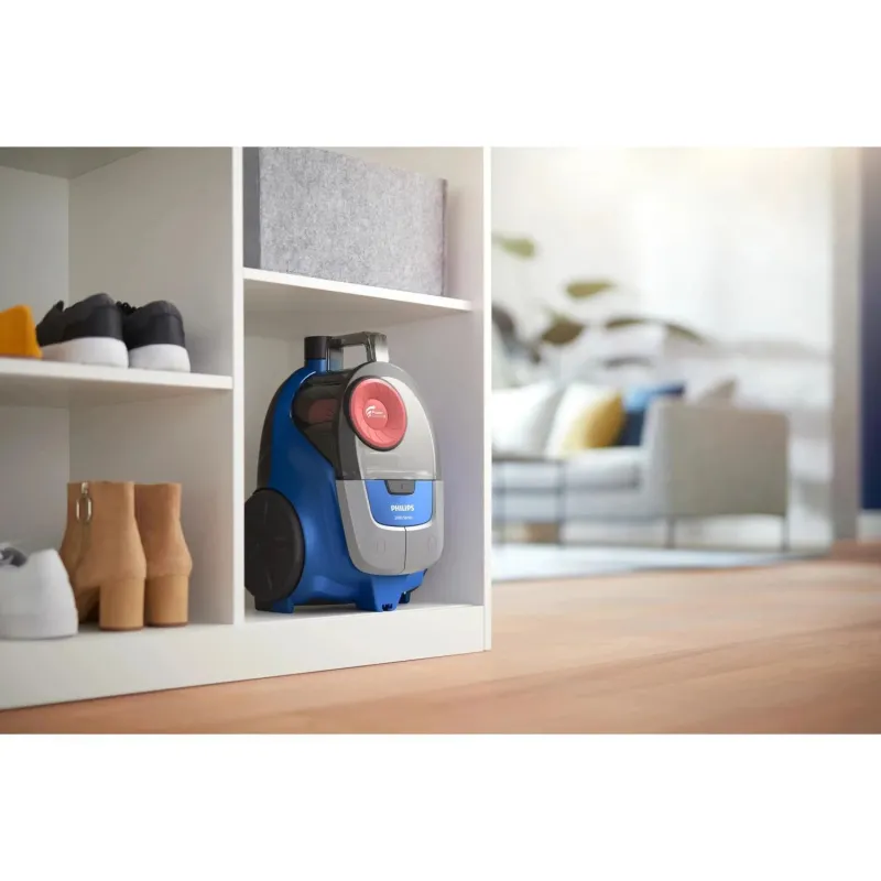 Vacuum Cleaner-PHILIPS-Bagless-850 Watts-Capacity 1.3 l-Noise 77 dB-Dark Blue-Weight 4.4 kg-XB2123-09