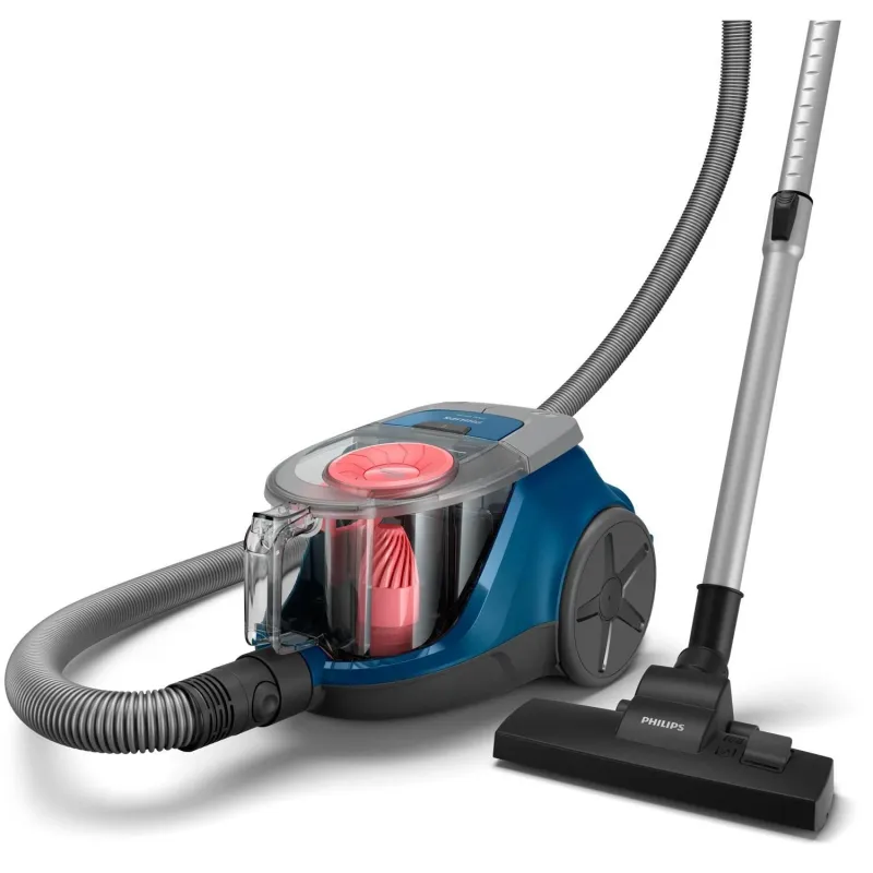 Vacuum Cleaner-PHILIPS-Bagless-850 Watts-Capacity 1.3 l-Noise 77 dB-Dark Blue-Weight 4.4 kg-XB2123-09