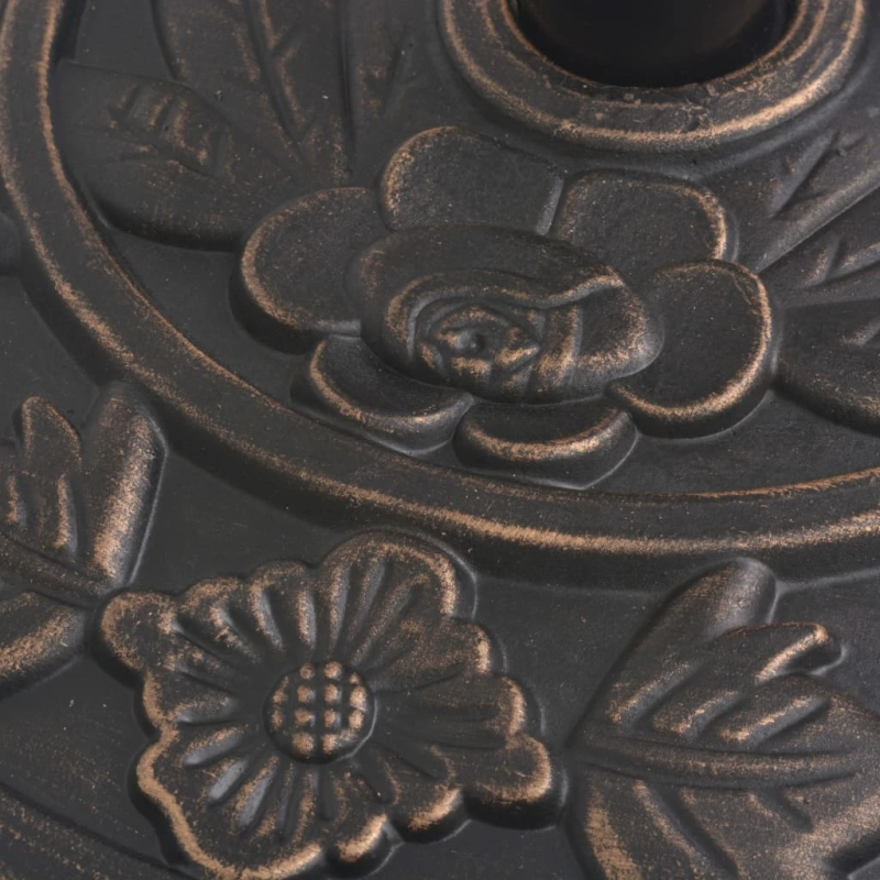 vidaXL saulessarga pamatne, sveķu materiāls, pusapaļa, bronza, 9 kg