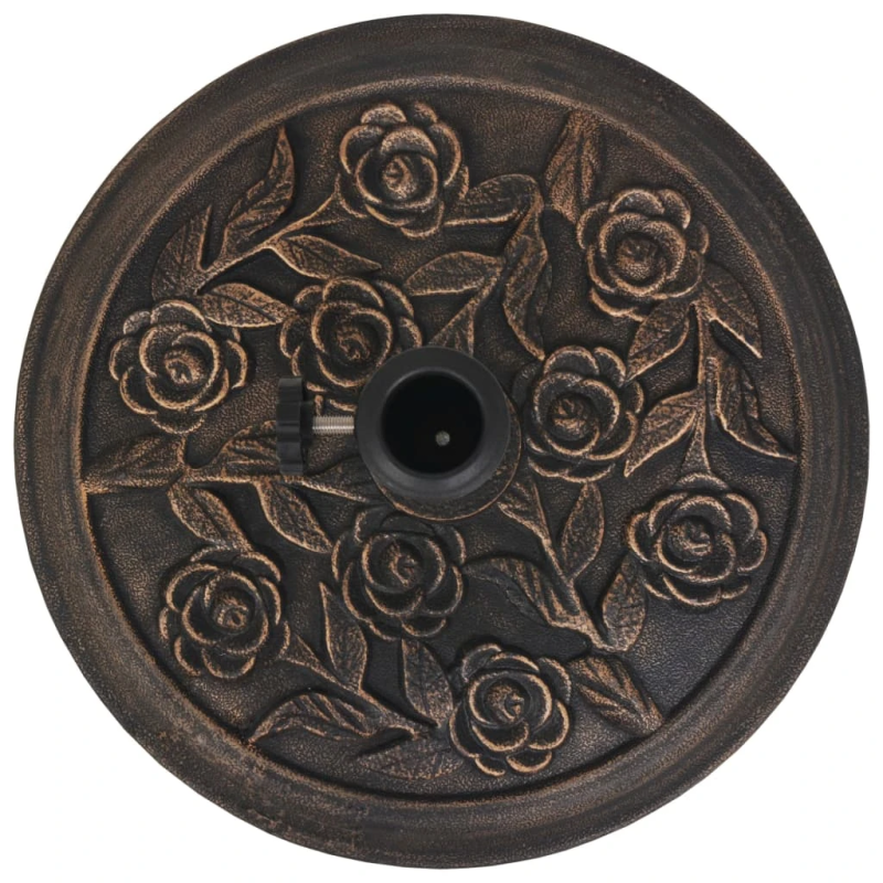 vidaXL saulessarga pamatne, sveķu materiāls, pusapaļa, bronza, 9 kg