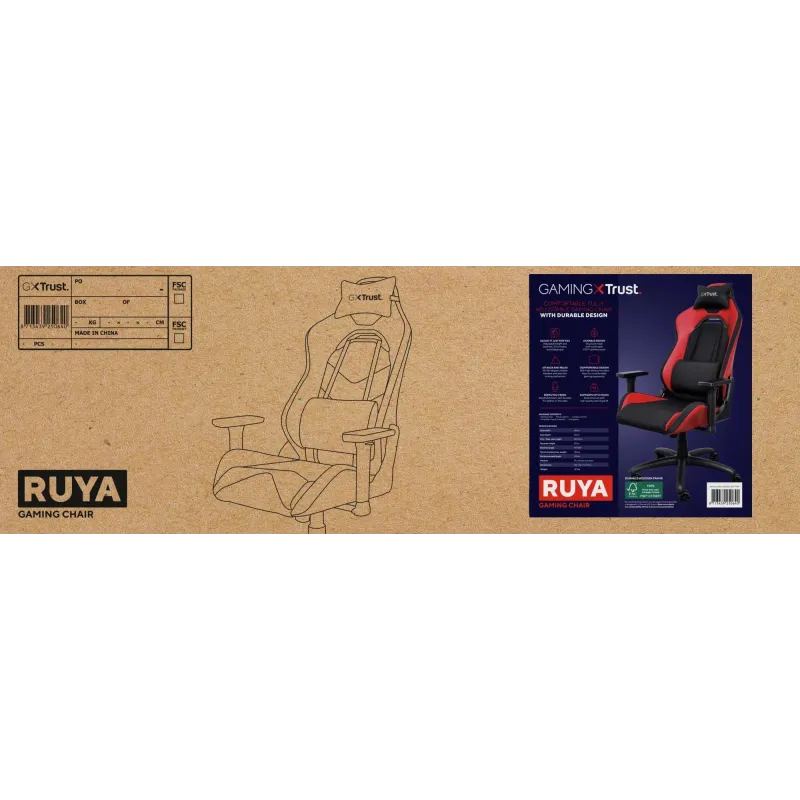 Gaming chair gxt 714r ruya-red 25064 trust