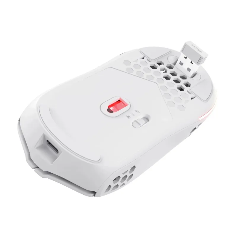 Mouse usb optical wrl gxt929w-helox lightw white 25390 trust