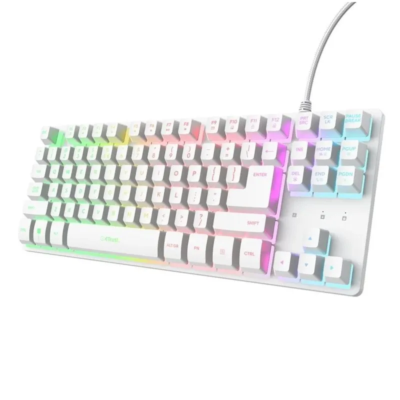 Keyboard usb gxt 833w thado-tkl eng white 25894 trust
