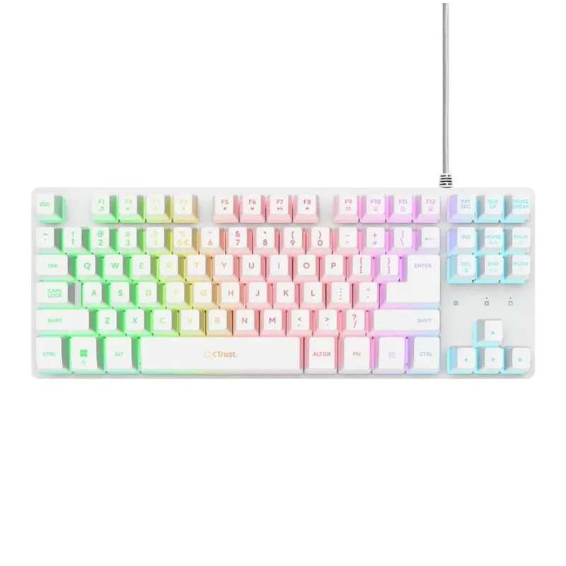 Keyboard usb gxt 833w thado-tkl eng white 25894 trust