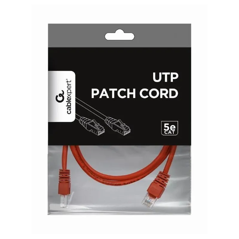 Patch cable cat5e utp 2m-red pp12-2m-r gembird