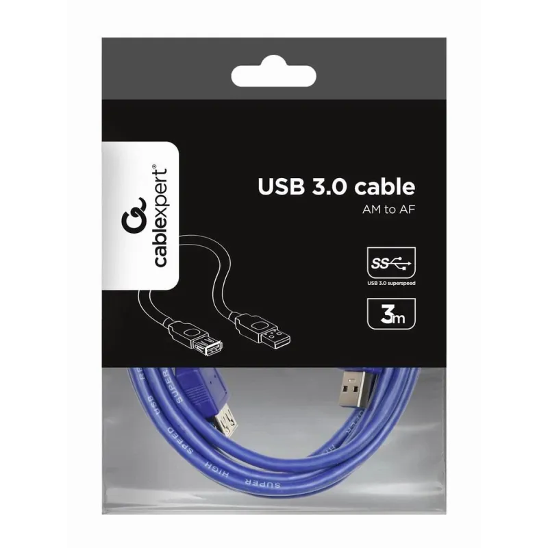Cable usb3 extension am-af-3m ccp-usb3-amaf-10 gembird