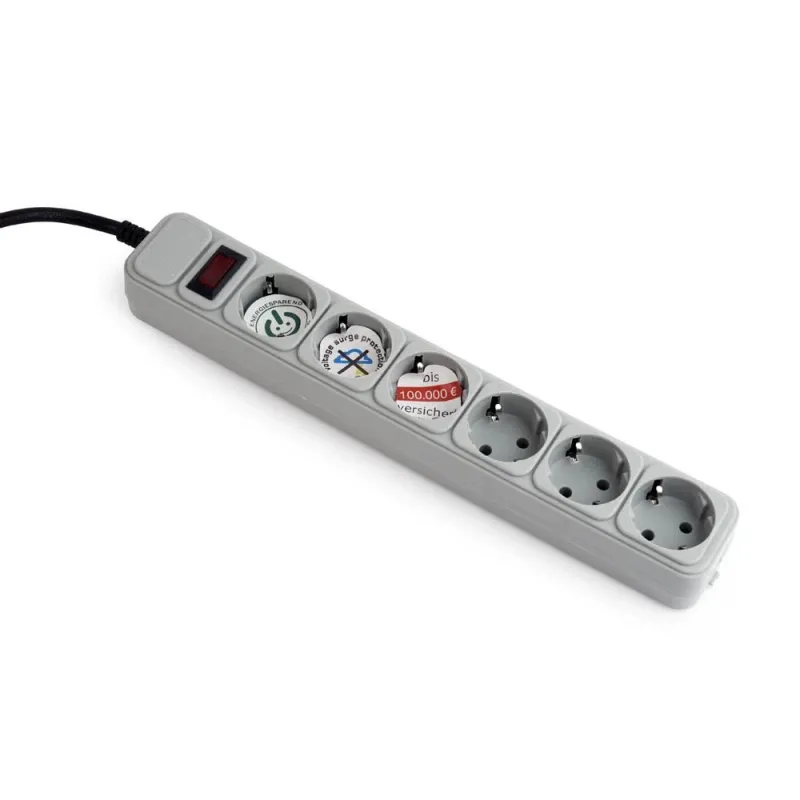 Protector power surge 1.8m-6outl spg6-b-6c gembird