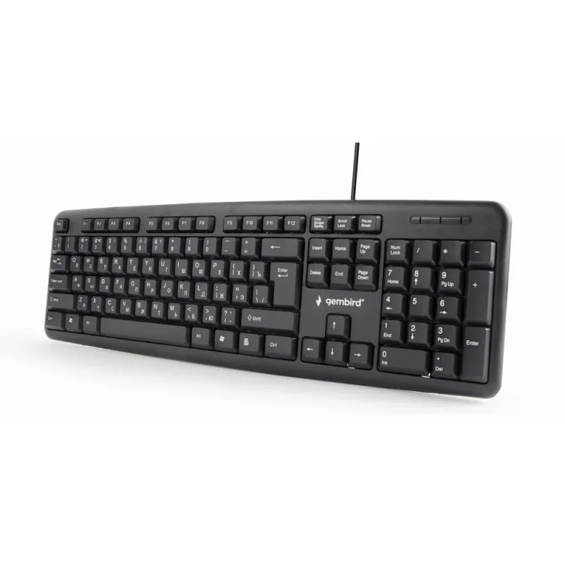 Gembird - KB-U-103-RU - Standard - Wired - EN-RU - 1.4 m - Black - 424 g