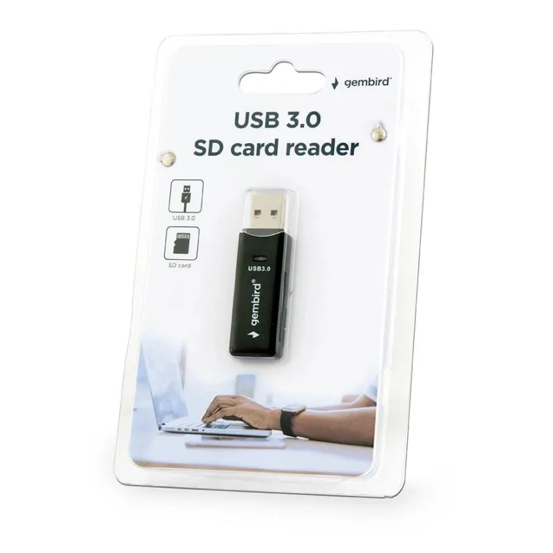 Gembird - Compact USB 3.0 SD card reader, Blister