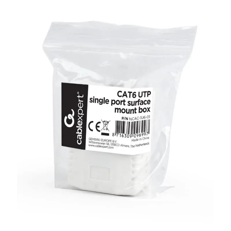 Cable acc mount box cat6 upt-ncac-1u6-01 gembird