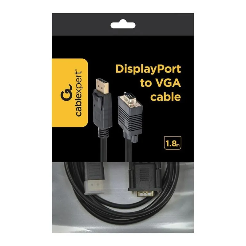 Cable display port to vga 1.8m-ccp-dpm-vgam-6 gembird