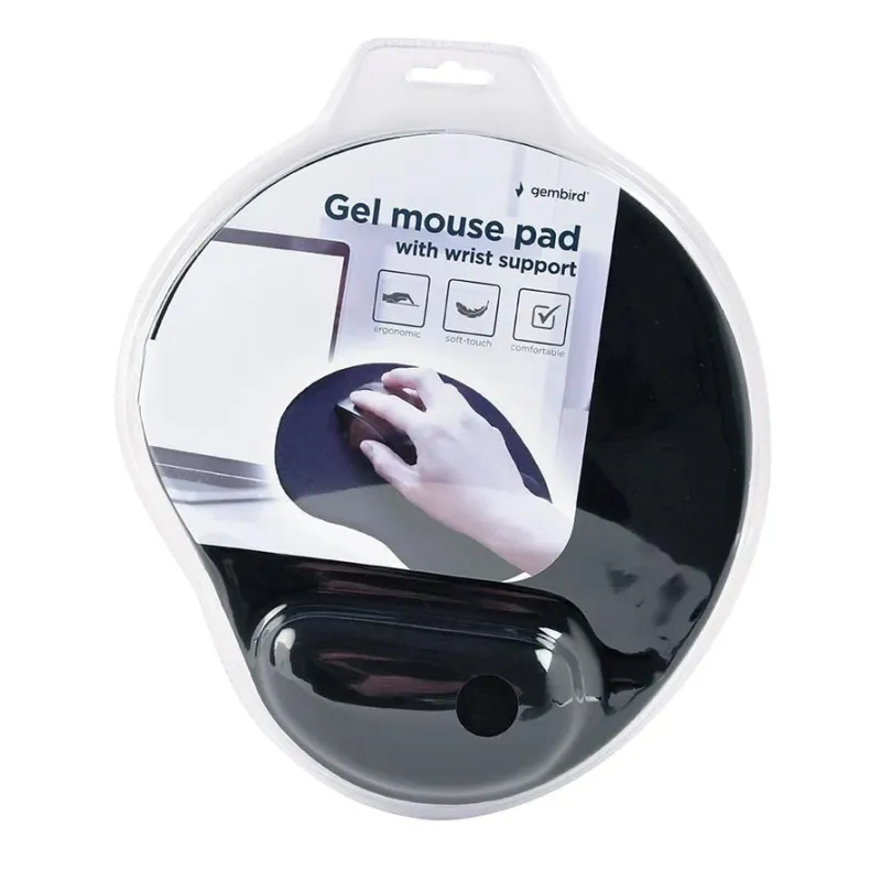 Mouse pad gel black-mp-gel-bk gembird