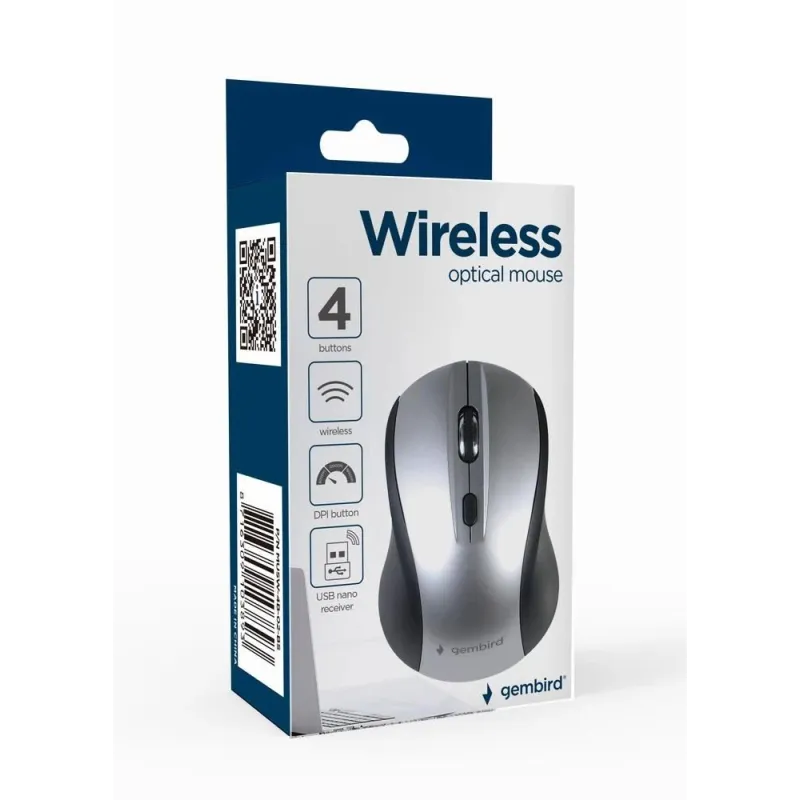 Mouse usb optical wrl black-silver musw-4b-02-bs gembird