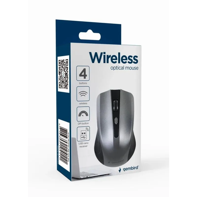 Mouse usb optical wrl black-grey musw-4b-04-bg gembird