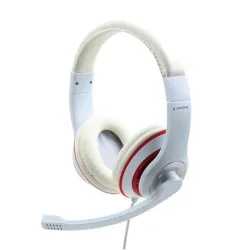 Gembird - Stereo Headset - MHS 03 WTRD - 3.5 mm - White with Red Ring - Headset
