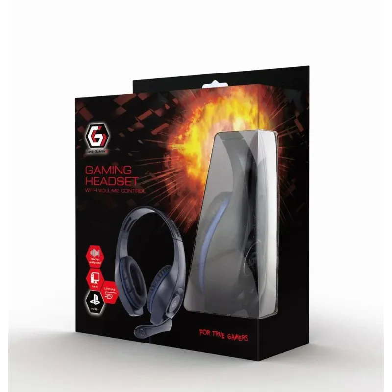 Headset gaming-blue-black ghs-05-b gembird