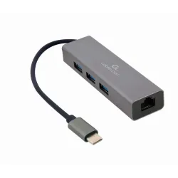 I-o adapter usb-c to lan rj45-usb hub a-cmu3-lan-01 gembird