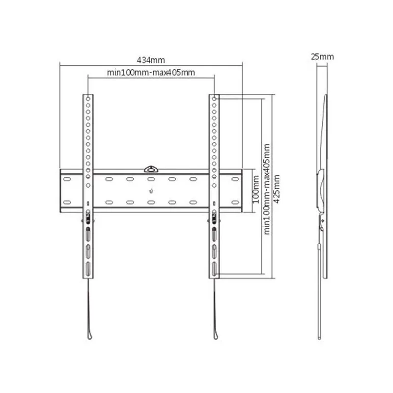Gembird - Wall mount - WM-55F-02 - Fixed - 32-55  - Maximum weight ,capacity, 40 kg - Black