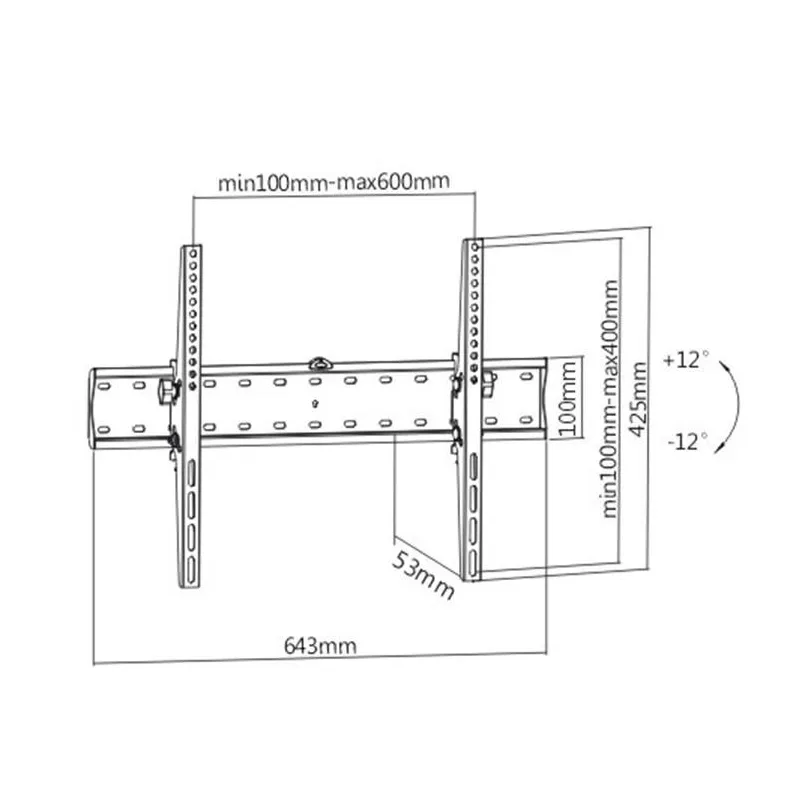 Tv set acc wall mount 37-70-wm-70t-02 gembird