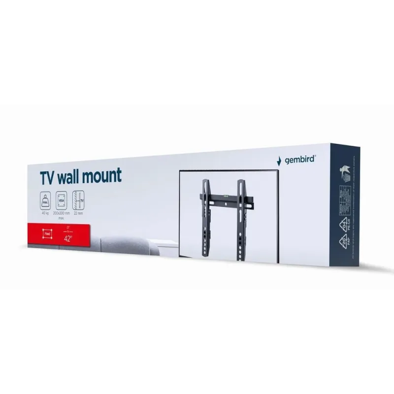 Tv set acc wall mount 23-42-wm-42f-02 gembird