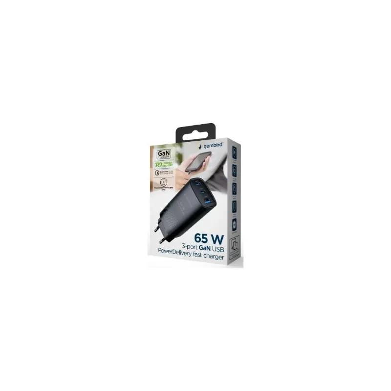 Charger usb universal qc3.0-ta-uc-pdqc65-01-bk gembird