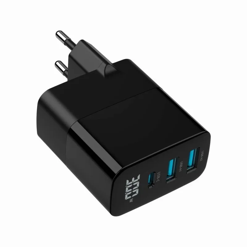Charger usb 30w 3port-ta-uc-pdqc30lcd-bk-02 gembird