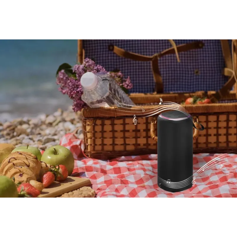 Portable Speaker-GEMBIRD-Black-Wireless-Bluetooth-SPK-BT-LED-08L