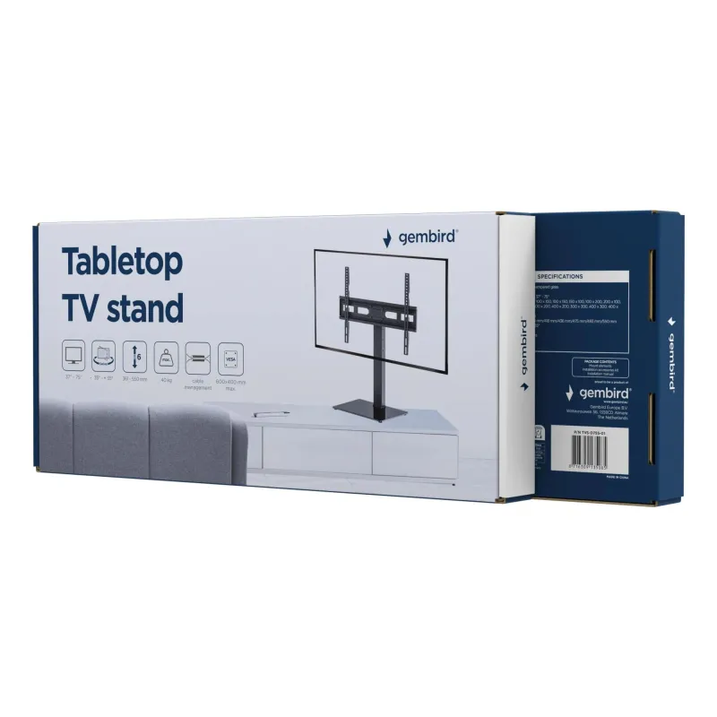Tv set acc tabletop stand-37-75 tvs-d75s-01 gembird