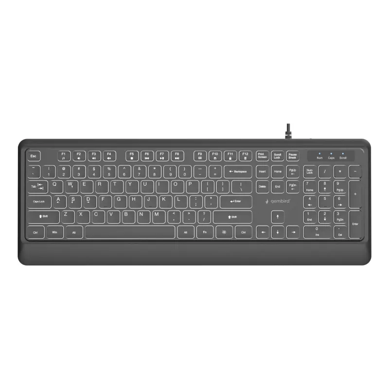 Keyboard multimedia usb eng-black kb-uml-04 gembird