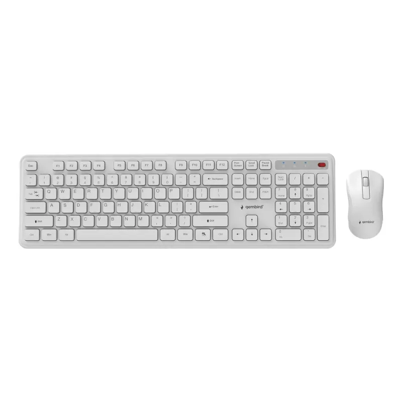 Keyboard +mouse wrl eng-wh kbs-wps-01-w gembird
