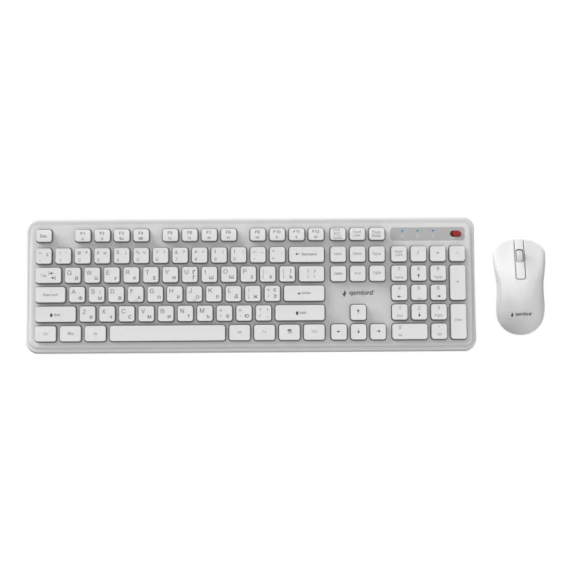 Keyboard +mouse wrl cyrillic-wh kbs-wps-01-w-cyrl gembird