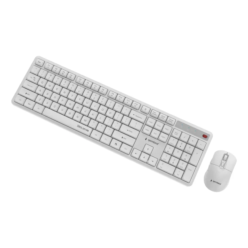 Keyboard +mouse wrl eng-white kbs-wms-01-w gembird