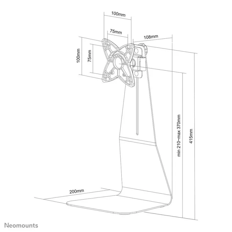 Tv set acc desk mount silver-10-27 fpma-d800 neomounts