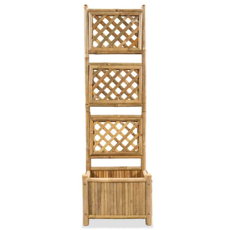 vidaXL augstā puķu kaste ar špaleru, 40 cm, bambuss