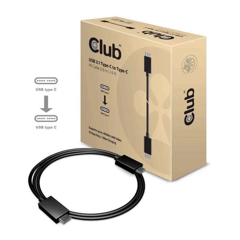 Cable usb-c to usb-c 1m-m-m cac-1522 club3d