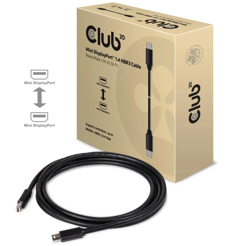 Cable mini dp to mini dp 2m-m-m cac-1164 club3d