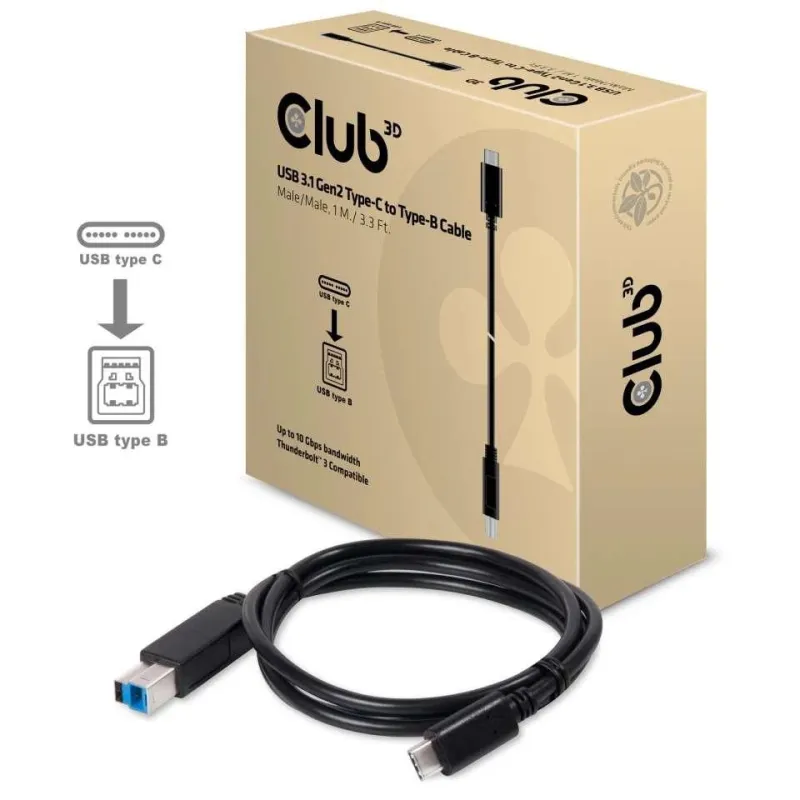 Cable usb-c to usb3.1 1m-m-m cac-1524 club3d